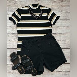 Banana Republic Chino Shorts Size 4 Black